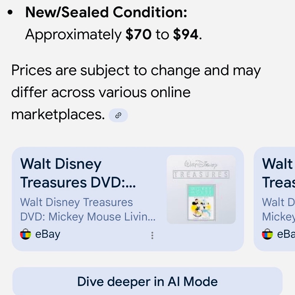 #1504**Walt Disney Treasures DVD Set Collection - Picture 7 of 13